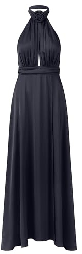 APART Fashion satinklänning, Midnattblå, 38