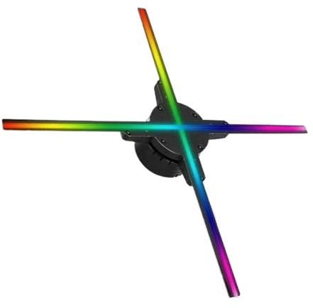 Proyector holográfico 3D de 100 cm y 39,37 Pulgadas con 140 Cuentas HDMI for Publicidad, Reproductor de imágenes con luz Alta Definizione