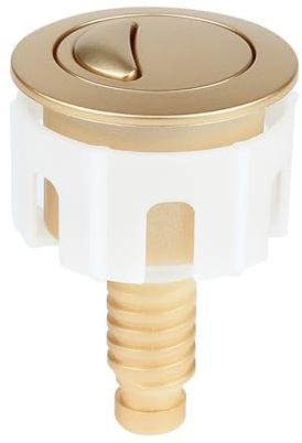 Toilet Flush Button Toilet Cistern Flusher Replacement Parts, Toilet Push Button Easy Installation Modern Bathroom Upgrade (Golden Plated)