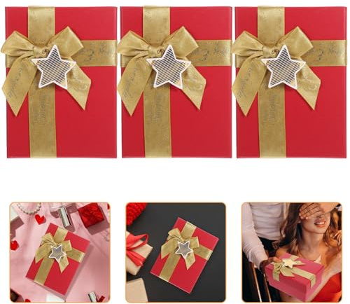 SHERCHPRY 3stücke Geschenkboxen für Süßigkeiten aus Papier Kleine Bonbonschachteln Weihnachtsbonbonboxen Leckereienboxen mit Festlichem Design als Weihnachtsgeschenkbox