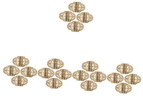 SHINEOFI 5 Ensembles Charnières Miniatures Cuivre pour Charnières Décoratives pour Miniatures 4 Pièces * 5