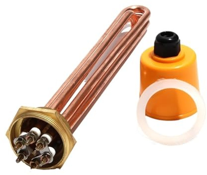 Elemento Calefactor, Compatible Con LUJINXUN, Resistencia Tubular De Cobre For Calentador De Agua, DN32, DN40, DN50, 220 V, 3 KW.(DN40 47mm,220V_12KW 360MML)