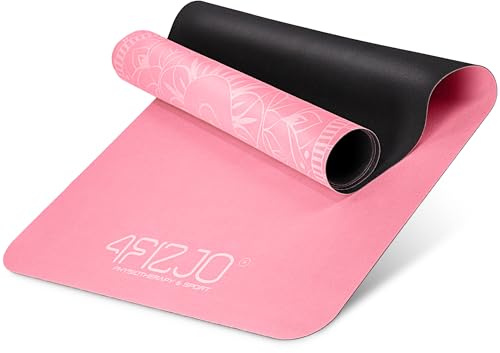4FIZJO Yoga Matte, Abmessungen 183x61 cm, Wildleder, Power Joga Matte, Rutschfest, Komfort, In & Outdor, Pilatesmatte, Fitnessmatte, Sportmatte, Gymnastikmatte, Trainingsmatte