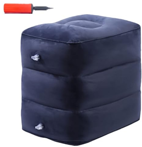 AXVRAV Bandscheibenwürfel Aufblasbar, Stufenlagerungswürfel mit Pumpe, Entlastungskissen für Beine & Rücken, Multifunktionskissen Aufblasbares für Reise Auto Büro & Zuhause, 43x40x30 cm