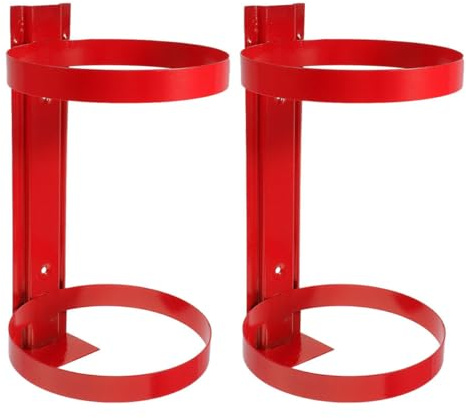 HIAKDOFT Supporto Da Parete in Ferro Per Estintore 5 Kg, Porta Estintore Auto e Camion, Kit 2 Pezzi Gancio Sicuro e Installazione Semplice Per Uso Professionale