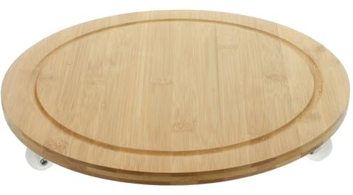IWOWHERO Support Pot de Fleurs Bois avec roulettes Base Roulante Stable et Résistante Support Mobile pour Plantes Intérieur pour Salon et Balcon avec Plateau Surélevé Anti-Fuite