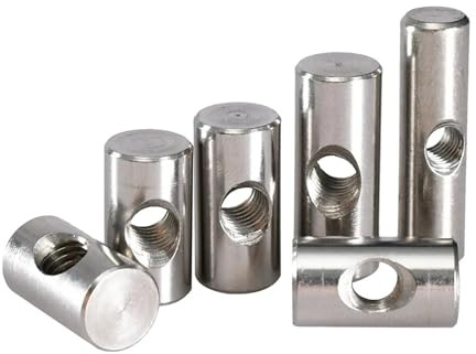 Tuerca de barril, Tornillos de cañón M4/M5/M6, pasador cilíndrico, espiga, orificio transversal, martillo, tuerca embutida(M6x18 (5Pcs))