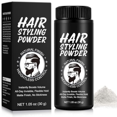 Poudre de coiffure de cheveux, poudre de texture volumetrice pour hommes et femmes, coiffure naturelle mate - anti-collant - 24 heures pour tous les types de cheveux