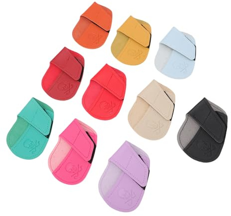 HUIOP 10 Copritesta per Mazze in Ferro Leggero in PU, 4 5 6 7 8 9 P A S X, 4,13x2,95x0,39 Pollici, Multi Colori, Facili da Trasportare per L'allenamento, Realizzati in PU Resistente