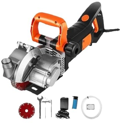 Cortador De Ladrillos Hormigón, Pared 4800W, Ranuradora Eléctrica Sin Costuras 5000RPM, Hojas Sierra Circular 133mm, Herramientas Eléctricas