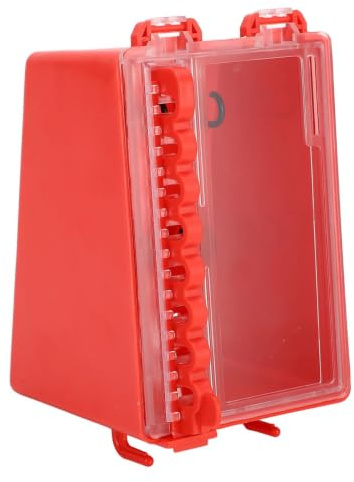 FONGKNOX Armoire à clés murale à 8 trous, ABS + PC, panneau transparent, boîte de rangement portable pour clés