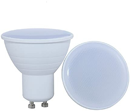 1fortunate Paket om 10, LED-lampa Ljus MR16/GU10 AC220V SMD2835 LED-lampa Plast Aluminium Spotlight(Cool white,GU10 5W AC220V)