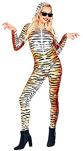 Widmann 2021 maskeradkostym tiger (overall), damer, brunvit, S/M