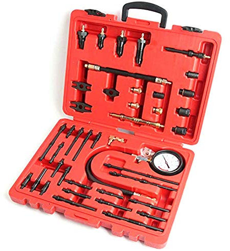 SHZICMY Kompressionstester Druckverlusttester für Benzin Diesel Motor, 40 BAR/600 PSI Kompressionsprüfer Auto Kompressionstester