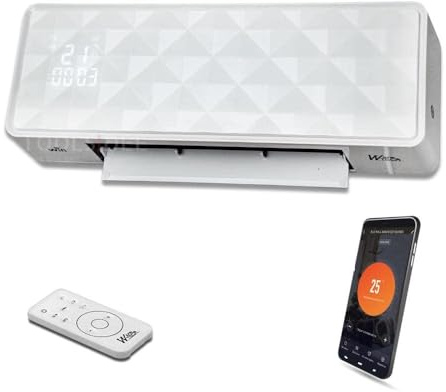 Radiateur soufflant céramique mural 2000W avec télécommande et connexion Wifi - Warm tech