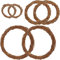Corona de Ratán Natural, 6 Pcs Corona Navidad Rustica, Corona de Decoración de Puertas, Corona Navideña para Decoración de Paredes y Entradas, para Fiestas Puertas Paredes Decoración(10, 20, 30 cm)