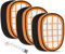Leadaybetter FC5005/01 Filtro de repuesto para Philips SpeedPro Max FC6802, FC6812, FC6823, FC6826 aspiradora(3 unidades)