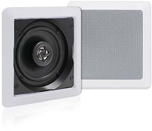 Herdio 5.25 Pouces Bluetooth Haut-parleurs de Plafond 160W encastré dans Les Haut-parleurs muraux pour la Maison Salon Chambre Salle de Bain Cuisine Bureau