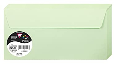 Clairefontaine 120020C 50 Umschläge Pollen DL 120g Grün
