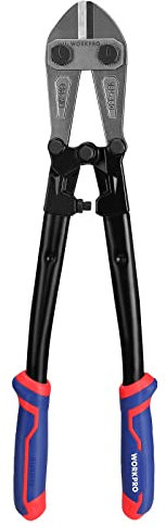 WORKPRO, Bolzenschneider, 45,7 cm, Chrom-Molybdän-Stahlklinge, Robuster Bolzenschneider mit weichem Gummigriff, Schneidwerkzeug für Schneiden von Ketten, Draht, Schrauben, Nieten, Schwarz, Blau, Rot