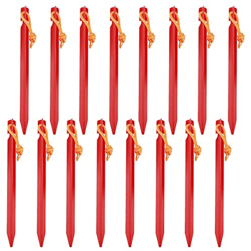20 Stücke Zeltheringe aus Aluminiumlegierung mit Kordelzug,Heringe Erdnägel,zelthaken,Zelt Heringe Metall,ideal für Garten, Zelt