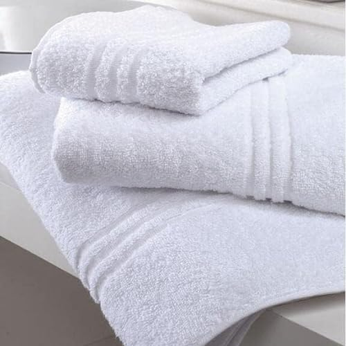 Corredocasa Set Tris Bagno (Telo,Asciugamano,ospite) Disponibile Economico o qualità Extra in Morbida Spugna Colore Bianco