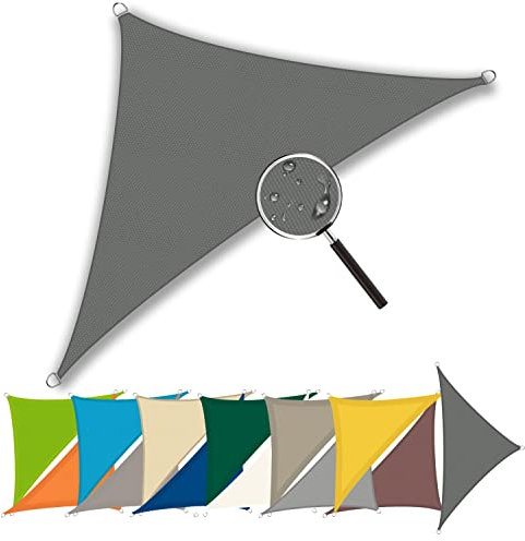 Yoosing Vela Ombreggiante 5x5x6m, Telo Parasole, Resistente al Clima con Kit di Fissaggio Professionale per Esterno, Giardino Terrazzo - Dunkelgrau