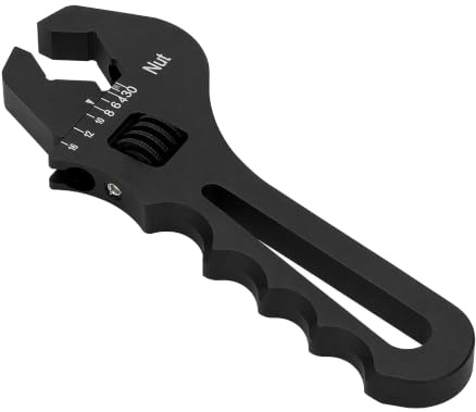 ViaGasaFamido AN3 AN16 Fitting Wrench Adjustable Aluminum Hose Tubing Spanner Lightweight Repair Tool for Aircraft Grade Hose Adapter