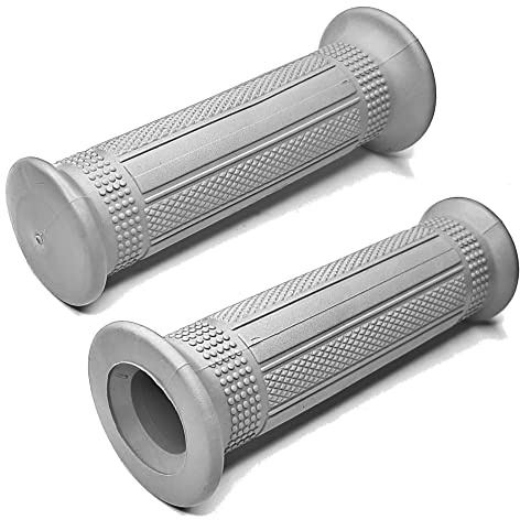 cyclingcolors Empuñaduras universale manillar moto 22mm (7/8) 24mm (1) puños caucho Antideslizante scooter ciclomotor (gris)