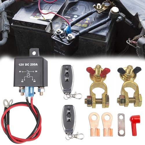 Auto Trennschalter Batterie Trennschalter DC 12V 200A Fernbatterie Trennschalter Autobatterie Trennschalter mit 2 Der Schlüssel für Automobile Wohnmobil Lkw Van Boot Anti-Diebstahl