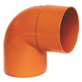 Curva 87.30° in pvc - Colore Arancio - Diametro 200