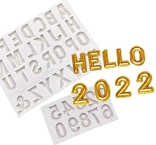 Stampo in silicone per fondente, 15 x 11,5 cm, con numeri dell'alfabeto, stampo in silicone per pasta di zucchero, strumenti per la decorazione di torte, cupcake, fondente