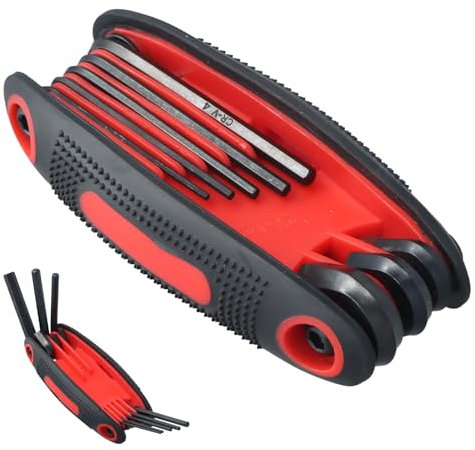 Anseom Set di Chiavi a Brugola Pieghevoli Chiavi Esagonali Set Chiavi a Brugola Chiavi a Brugola Chiavi Esagonali Metriche Pieghevoli Set Utensili per Bici Set di Chiavi a Brugol per Veicoli, Mobili