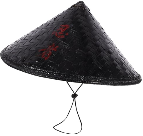 LIFKOME -Hut -Hut 36 Cm Schwertkämpfer-Cosplay- Chinesischer Bambus- Japanischer Cosplay-Ritter Schwarzer Asiatischer Orientalische -Kappe Für