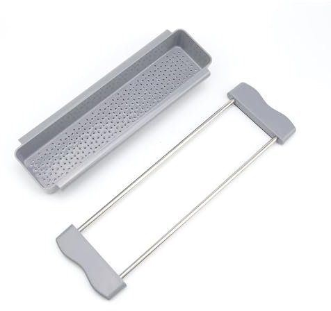 KLEHOPE Escurridor Fregadero, Acero Inoxidable Escurridor Cubiertos, Gris Organizador de Platos, con Cesta para Cubiertos, para Familias, Restaurantes y Tiendas de Té con Leche