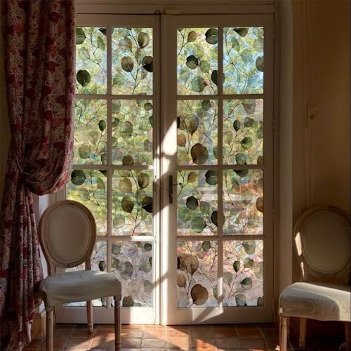 Milchglasfolie Olivgrün Braun Fensterfolie Schlafzimmer Fenster Sichtschutzfolie Milchglasfolie Selbstklebend Fenster Klebefolie Fenster Sichtschutz Folie für Fenster Fensterfolie Bad 75x300cm/1 Pcs