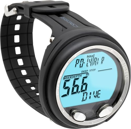 CRESSI Giotto Diving Computer Professionale da Polso per Immesrioni Subacquee Dual Mix - Nero/Argento, Taglia Unica Unisex