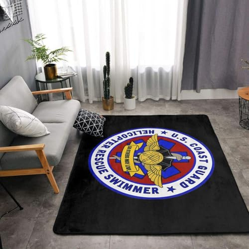 USCG Asts (Helicopter Rescue Swimmers) Living Room Carpet - Bedroom Carpet Non-Slip Floor mat Decorative 63X48 Inch
