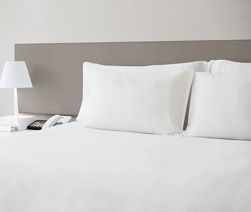 Liniva Home Juego de Sábanas de Hostelería - Colección Victorio - Algodón/Poliéster - Fácil Planchado - Color Blanco | Cama 90 cm (1 Almohada)