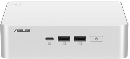 ASUS NUC 15 Pro Plus-kit RNUC15CRSU50002 (Intel Core Ultra 5 225H processor, Intel Arc Graphik, WiFi 7, Bluetooth 5.4, utan operativsystem, med EU-strömförsörjning, vit) | DDR5-6400, inbyggt grafikkort, Wi-Fi 7, Bluetooth 5.4, kompatibel med Windows 11 Pro och Windows 11 Home