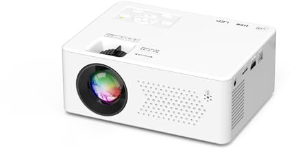 Mini Projecteur avec Android, Rétroprojecteur AKATUO WiFi 6, Full HD, 1080p Vidéoprojecteur, Dual Contrôle BT5.2 Portable, pour l'extérieur Windows, Compatible avec TV Stick/Smartphone
