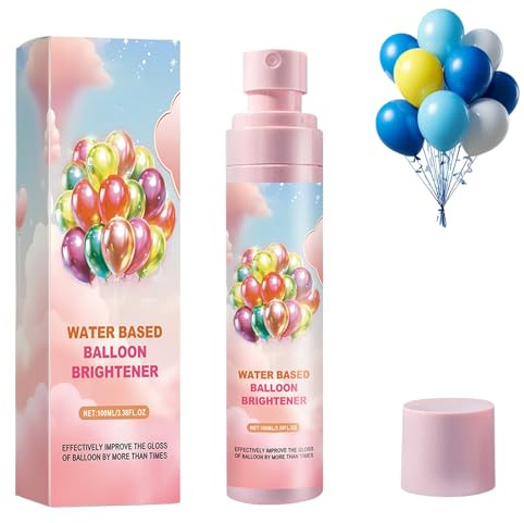 Spray Brillantina para Globos - Brillo Instantáneo Y Duradero, Efecto Luminoso Profesional para Decoraciones de Fiestas - Aerosol De Alto Brillo con Acabado, 100ml