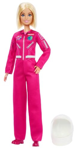 Barbie Astronauta Bambola e accessori Carriera dell’anno | Bambola alla moda con tuta spaziale rosa e casco, dai 3 anni, JKF77
