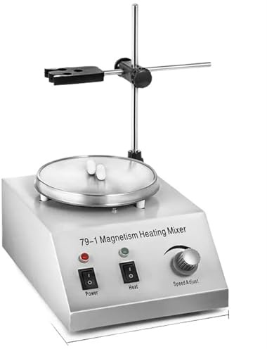 Mélangeur à Vortex, Agitateur magnétique chauffant 1 L avec plaque chauffante et barreau d'agitation 0-1600 tr/min Kit de distillation for mélangeur Vor-tex Équipement laboratoire chimie