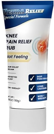 Knee Cream - 50g Hot Feeling Muscle Ru | Deep Penetration Ointment for Muscle Discomfort, Intense Thermal Heat for Targeted Recovery, Fast-Acting Relief for Men and Women, Non-Greasy; Perfect for Gym
