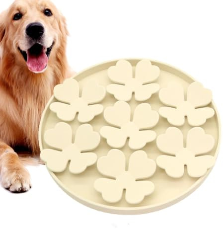 Läckagekudde för hundar, läckmatta för hundar förhöjd blomdesign, stark | Hund långsam läckagesäker för bur lindring av tristess för snacks, pälsvård, husdjursträning, duschvägg, Na