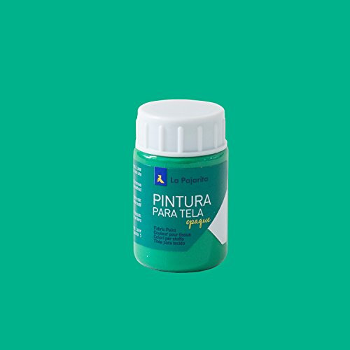 Pintura para Tela Opaque To-14 Verde Esmeralda 35ML La Pajarita, Pintura de aplicación directa sobre tela