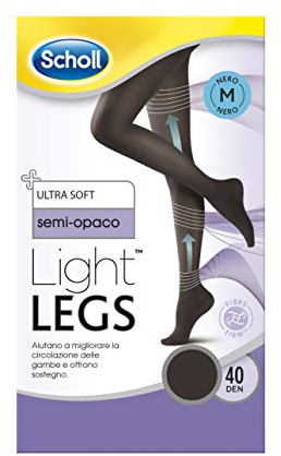 Scholl Light Legs Damen-Strumpfhose mit gradueller Kompression, 40 Den, M, schwarz, 1 Paar.
