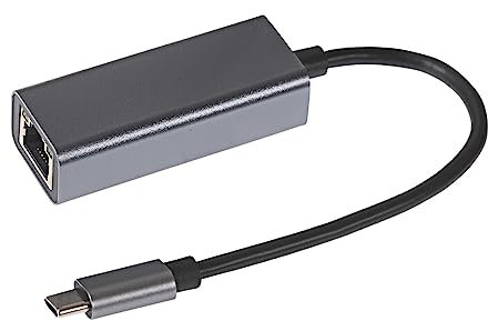Nikkai Aluminium USB-C to RJ45 Gigabit Ethernet Network LAN Adapter for MacBook Pro, MacBook Air 2018 and Later, iPad Pro 2018 and Later, Dell XPS, Lenovo ThinkPad and More, 0.25m Cable