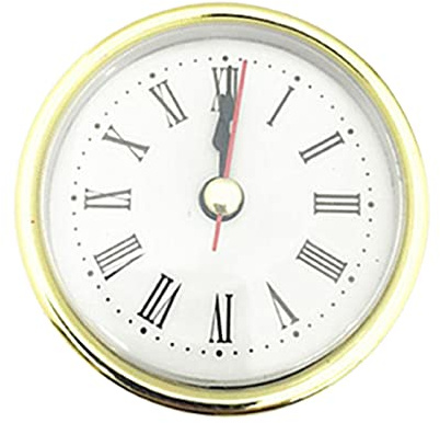 Benoon Inserto per orologio al quarzo con numeri romani da 65 mm, con finiture in oro, orologio in miniatura adatto per camera da letto dorato, M